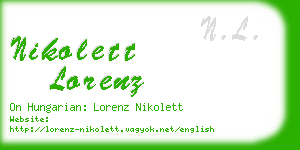 nikolett lorenz business card